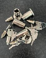 5 cilindersloten met reserve sleutels nieuw!, Doe-het-zelf en Verbouw, Hang- en Sluitwerk, Ophalen, Nieuw, Rvs, Slot