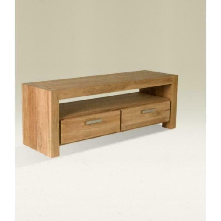 Brede ladekast 55h geborsteld Teakhout,  evt. grepen bijv., Huis en Inrichting, Kasten | Ladekasten, Nieuw, Minder dan 100 cm