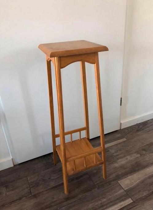 💝 Vintage SCANDINAVISCH plantentafel hoog hout, Huis en Inrichting, Tafels | Bijzettafels, Zo goed als nieuw, Rechthoekig, 60 cm of meer