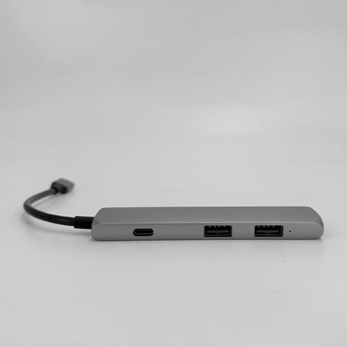 Satechi Slim USB-C 4-in-1 4K Adapter Grey, Computers en Software, USB Sticks, Gebruikt