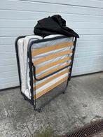 Opklapbed met matras, Huis en Inrichting, Ophalen, 90 cm, Eenpersoons, Zwart