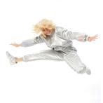 Adidas Adicolor Windjack, Zilver, maat 38, ZGAN, Maat 38/40 (M), Wit, Overige typen, Zo goed als nieuw