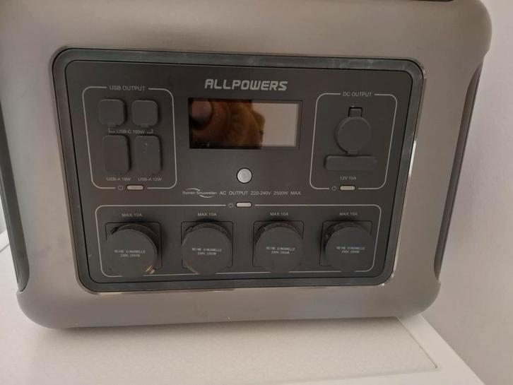 Allpowers 2500W Powerstation met Zonnepaneel, Doe-het-zelf en Verbouw, Aggregaten, Nieuw, Overige typen, Minder dan 5 kVA, Elektrisch startend