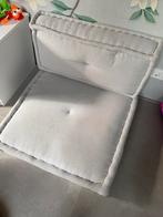 2 lichtgrijze matraskussens/zithoekje/chillplek, Ophalen, Gebruikt, 75 tot 100 cm, 75 tot 100 cm
