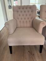 2 luxe fauteuils beige, Huis en Inrichting, Fauteuils, Ophalen of Verzenden, Zo goed als nieuw, 75 tot 100 cm, 50 tot 75 cm