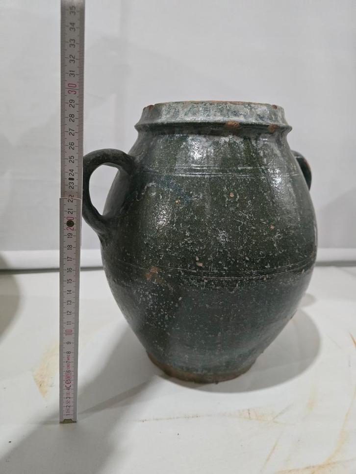 Oude Aardewerk Kruik - 29 cm, Antiek en Kunst, Antiek | Keramiek en Aardewerk, Ophalen of Verzenden