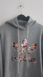 Adidas Hoodie - Grijs met bloemenprint Maat  Xl, Adidas, Maat 42/44 (L), Ophalen of Verzenden, Zo goed als nieuw