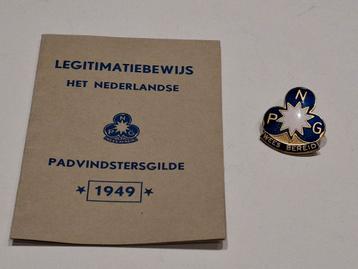 Nederlandse Padvindstergilde / speld met legitimatiebewijs  beschikbaar voor biedingen