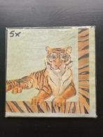 Hobby servetten, tijger - 5stuks, Ophalen of Verzenden, Nieuw, Materiaal