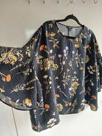 Zwarte blouse met bloemenprint - C&A - Maat 46, Kleding | Dames, Blouses en Tunieken, Zwart, Maat 46/48 (XL) of groter, Ophalen of Verzenden