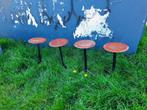 4 #Vintage #Industieële#Krukjes# Marko#, Gebruikt, Hout, Ophalen