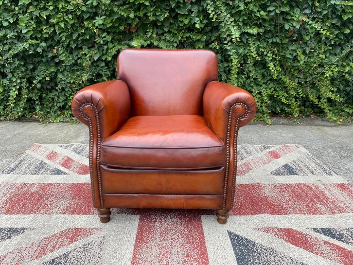 Nieuwstaat !! Schapen leren muylaert fauteuil !!!, Huis en Inrichting, Fauteuils, Zo goed als nieuw, Hout, Leer, 75 tot 100 cm