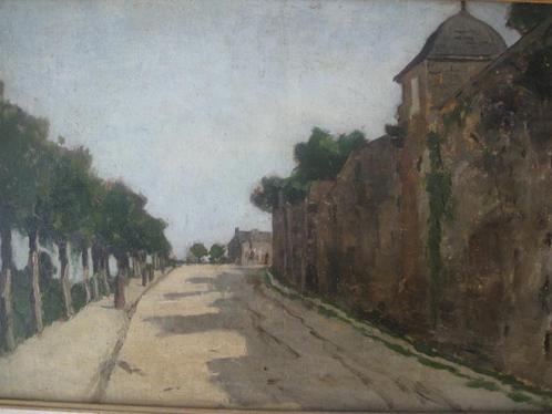 Geo Poggenbeek '' de  fortificaties van Hirsch-Brouage. fr.', Antiek en Kunst, Kunst | Schilderijen | Klassiek, Ophalen of Verzenden