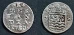 Dubbele wapenstuiver Zeeland 1750, Postzegels en Munten, Munten | Nederland, Verzenden, Vóór koninkrijk, 10 cent, Zilver