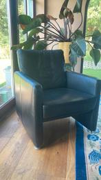 W. Schillig zwart lederen fauteuil, Ophalen of Verzenden, Zo goed als nieuw