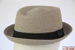zomerhoed Porkpie Hawkins licht grijs papier mt 58, 59 Nieuw, Kleding | Heren, Hoeden en Petten, Hoed, Nieuw, Ophalen of Verzenden