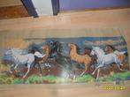 NIEUW, GROOT stramien Paarden v. Faust. En Verkoop DMC garen, Hobby en Vrije tijd, Ophalen of Verzenden, Nieuw, Handborduren, Onderdeel of Toebehoren