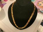 18k gouden ketting . Zwaar verguld 56 cm lang 7mm breed, Sieraden, Tassen en Uiterlijk, Kettingen, Ophalen, Nieuw, Goud, Overige materialen