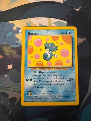 Pokémon kaart Horsea #62 Neo Genesis beschikbaar voor biedingen