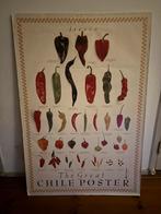 Poster of plaat met allerlei pepers en paprika’s afm 91x61cm, Ophalen, Gebruikt