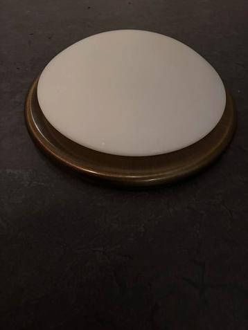 Mooie Plafondlamp Messing & Melkglas beschikbaar voor biedingen