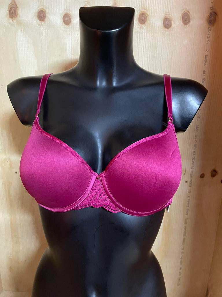 Chantelle t shirt bh 70c en 70d  kanten rug deco 1466, Verzenden, Roze, BH