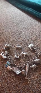 Zilveren vintage bedelarmband, Antiek en Kunst, Antiek | Goud en Zilver, Ophalen of Verzenden