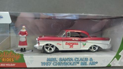 Chevrolet Bel Air 57 mrs Santa Claus kerst 1:38 Jada Pol, Hobby en Vrije tijd, Modelauto's | Overige schalen, Zo goed als nieuw