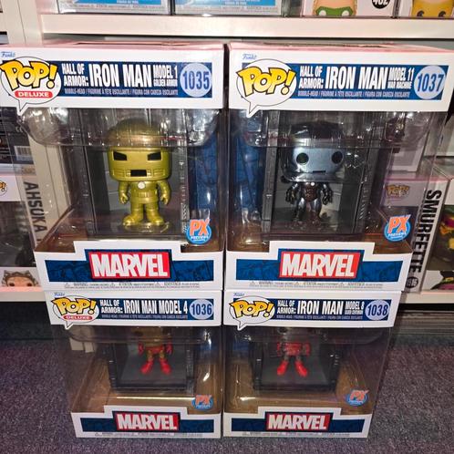 Funko Pop! Iron Man (Hall of Armor) complete set van 4, Verzamelen, Poppetjes en Figuurtjes, Nieuw, Ophalen of Verzenden