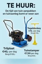 Trilplaat, Tegeldonkey & Stamper TE HUUR – v.a. €7,50 p/dag!, Ophalen, Zo goed als nieuw, Overige soorten