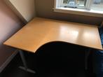 Zeer degelijk IKEA bureau 160 x 120 x 80 x 60. Hoogte 75cm, Ophalen, Gebruikt, Bureau