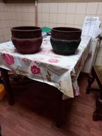 oude bloempotten, Tuin en Terras, Bloempotten, Ophalen, Steen, Gebruikt, Rond
