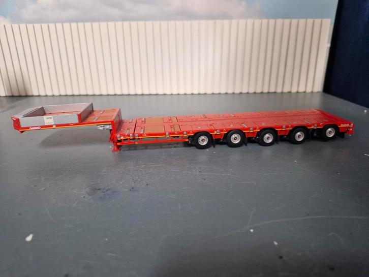 Dieplader nooteboom uitschuifbaar 5 asser gestuurd, Hobby en Vrije tijd, Modelauto's | 1:50, Zo goed als nieuw, Bus of Vrachtwagen