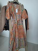 100% katoenen midi jurk groen / oranje maat 34, Verzenden, Nieuw, Oranje, Maat 34 (XS) of kleiner