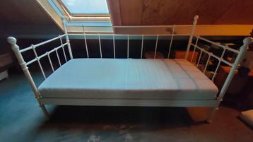 Ikea Tromsnes spijlen bed incl. lattenbodem en matras 1-pers beschikbaar voor biedingen