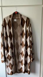 Knits by Maicazz. Bruin lang vest. Argyle motief. Maat L, Kleding | Dames, Truien en Vesten, Ophalen of Verzenden, Zo goed als nieuw