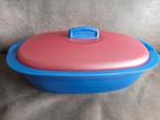 Ovale magnetron schaal Tupperware 1,7 L, Schaal, Gebruikt, Ophalen of Verzenden, Rood