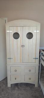Houten kast met lades en hanggedeelte, Huis en Inrichting, Ophalen, Gebruikt, 50 tot 100 cm, Met hangruimte
