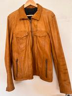 Cognac kleur mannen leren  jasje, Maat 52/54 (L), Bruin, Ophalen of Verzenden, Zara Man