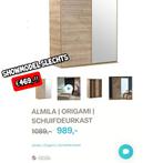 SHOWMODEL Schuifdeurkast Almila Origami met spiegel, Kast, 50 tot 70 cm, Nieuw, 105 cm of meer