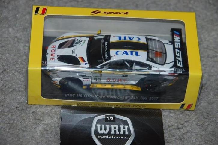 SALE !! 1:43 BMW M6 GT3 ROWE #98 SPARK SB176 WRH, Hobby en Vrije tijd, Modelauto's | 1:43, Zo goed als nieuw, Auto, Overige merken