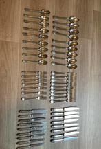 Antiek verzilverd  9 persoonsbestek, Ophalen of Verzenden