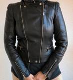 Zara Trafaluc black leather biker jacket L, Maat 42/44 (L), Ophalen of Verzenden, Gedragen, Zara