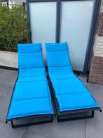2 ligbedkussens 190 x 60 aqua, Ophalen of Verzenden, Zo goed als nieuw