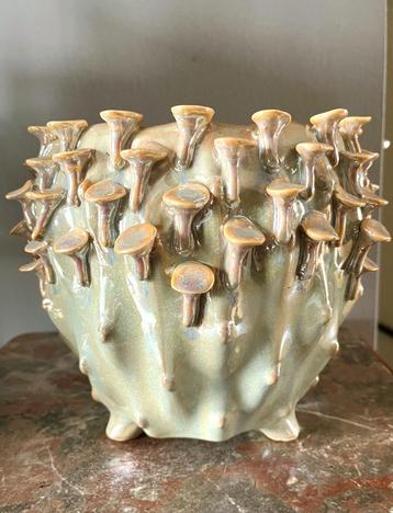 Aardewerk bloempot pot vaas paddestoel bloem top Prachtig beschikbaar voor biedingen