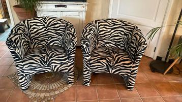 Zebra stoelen/ fauteuils beschikbaar voor biedingen
