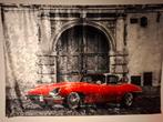 Groot decoratief wandtapijt Jaguar E-type, Ophalen of Verzenden