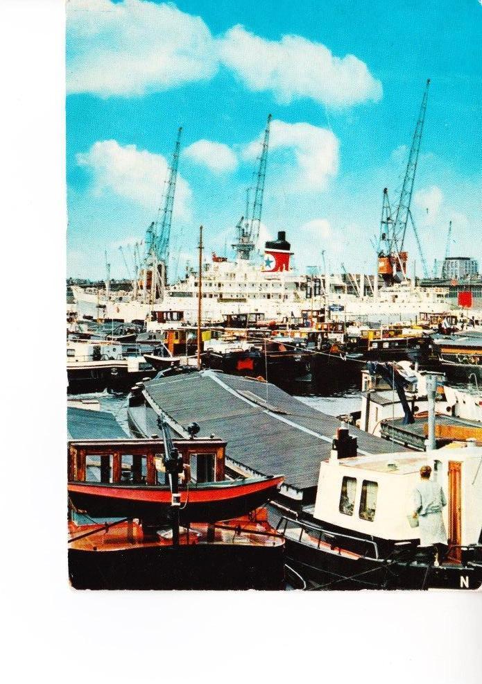 ROTTERDAM,- Delfshaven. Binnenvaart.  01-12, Verzamelen, Ansichtkaarten | Nederland, Gelopen, Zuid-Holland, 1960 tot 1980, Ophalen of Verzenden
