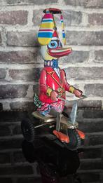 Vintage Blikken Eend op Driewieler Speelgoed, Ophalen of Verzenden