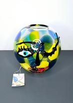 Vaas van Glas, "Gezichtsmotiv", Overige kleuren, Nieuw, Ophalen of Verzenden, Glas